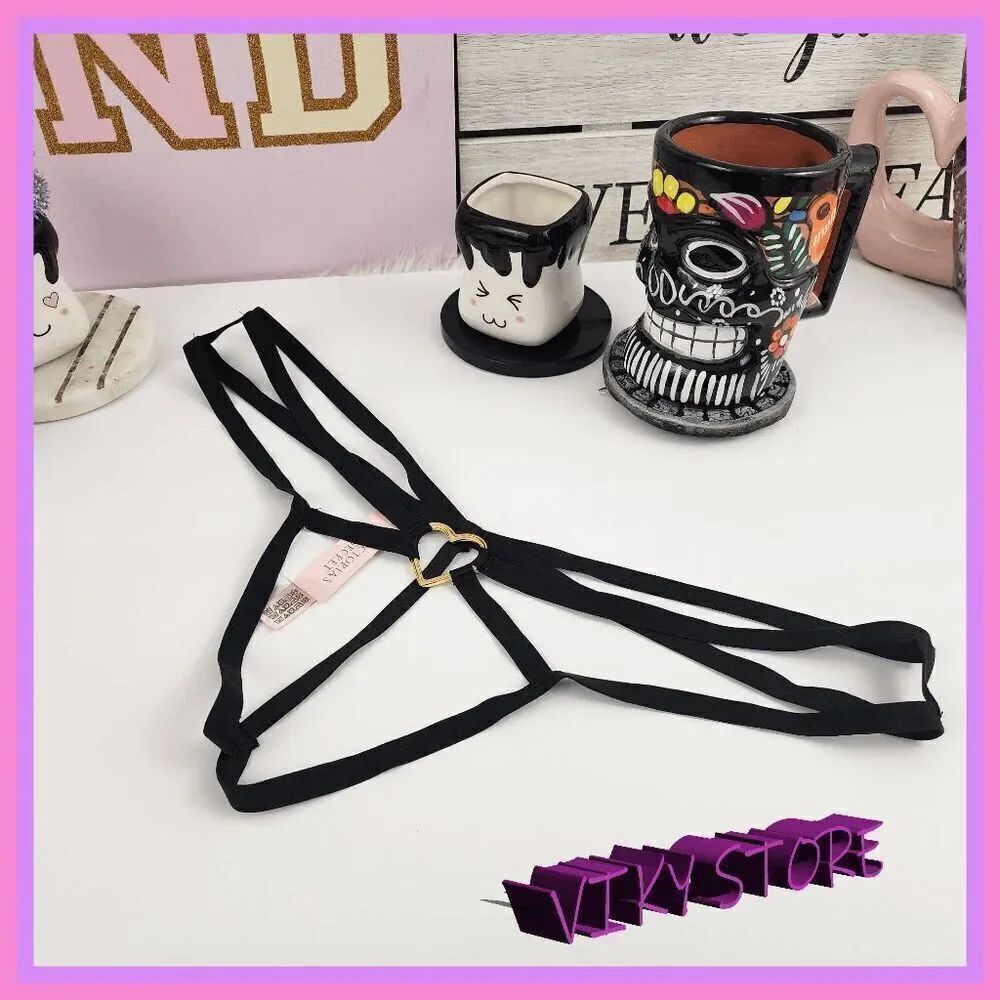 💕 NWT Victoria’s Secret Very Sexy Strappy Gold Heart Large #7286 💕